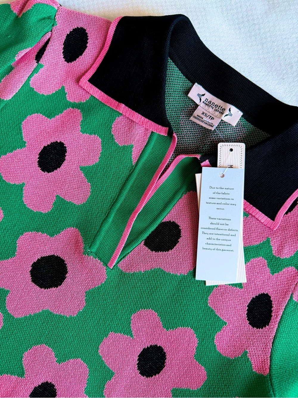 NANETTE LAPORE  Flower Polo Sweater - Picture 3 of 4